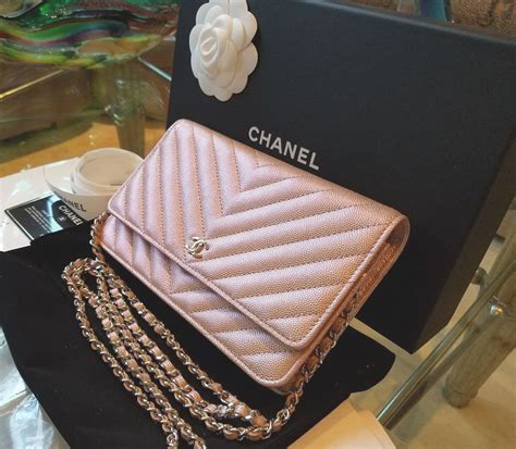 chanel gold chevron woc|chanel woc wallet.